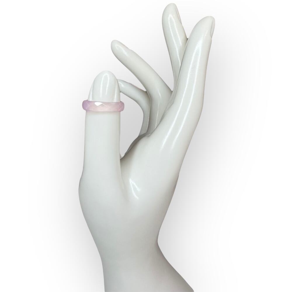 Vintage Pink‎ Agate Stacking Ring Size 6.5